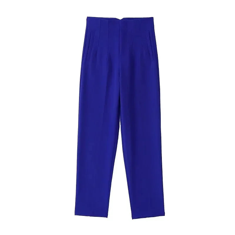 Women's High Waist Formal Pants With Elegant Office Fashion Style Design