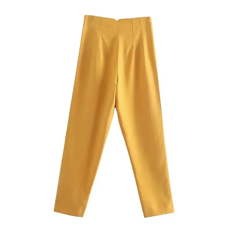Women's High Waist Office Pants With Formal Pencil Trouser Fashion Style
