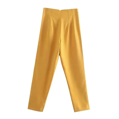 Women's High Waist Office Pants With Formal Pencil Trouser Fashion Style