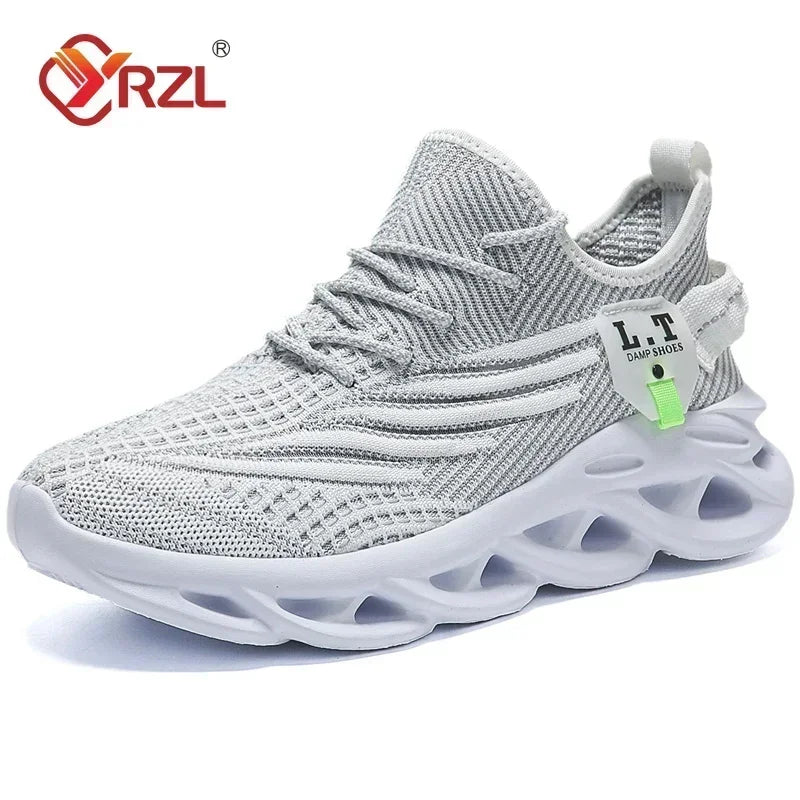 Breathable Mesh Running Sneakers With Shock Absorption For Outdoor Sports Activities