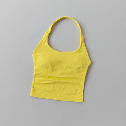 Halter Yoga Sports Vest With Shockproof Support For Fitness Training Activities