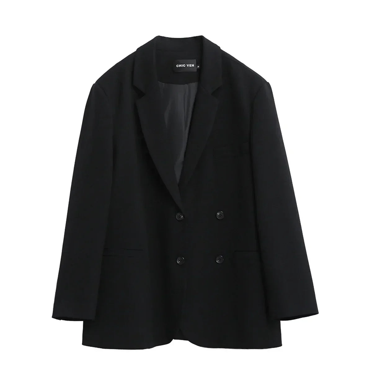 Women's Korean Casual Blazer With Elegant Long Sleeve Office Fashion Style