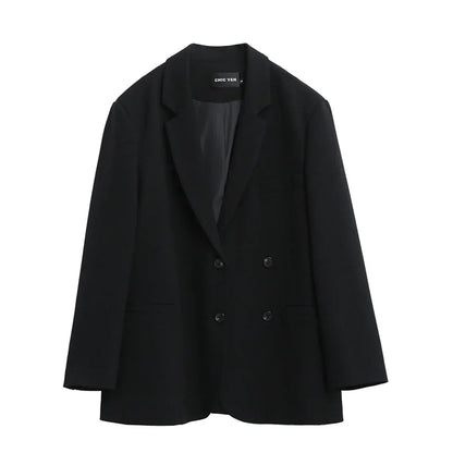 Women's Korean Casual Blazer With Elegant Long Sleeve Office Fashion Style