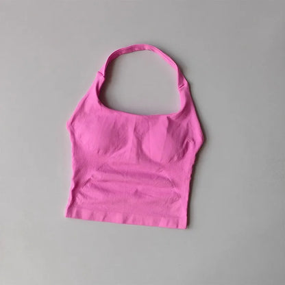 Halter Yoga Sports Vest With Shockproof Support For Fitness Training Activities