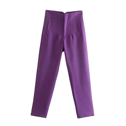 Women's High Waist Office Pants With Formal Pencil Trouser Fashion Style