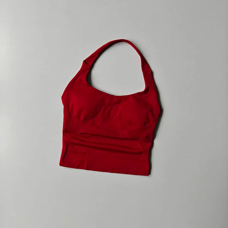 Halter Yoga Sports Vest With Shockproof Support For Fitness Training Activities