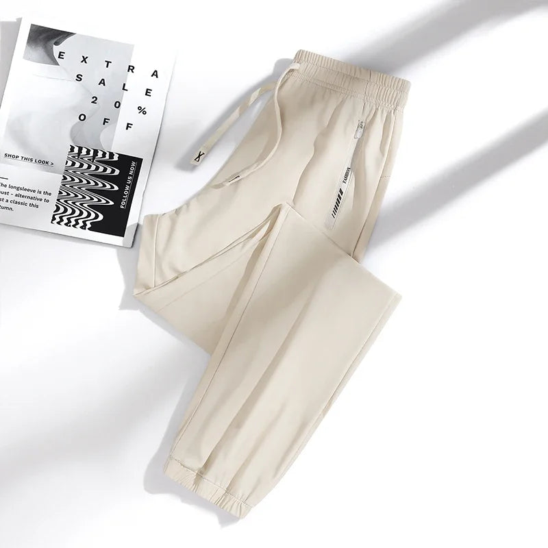 Quick Dry Breathable Ice Silk Pants For Casual Sports And Comfort