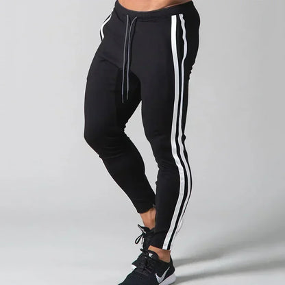 Mens Striped Jogger Sweatpants For Fitness Running