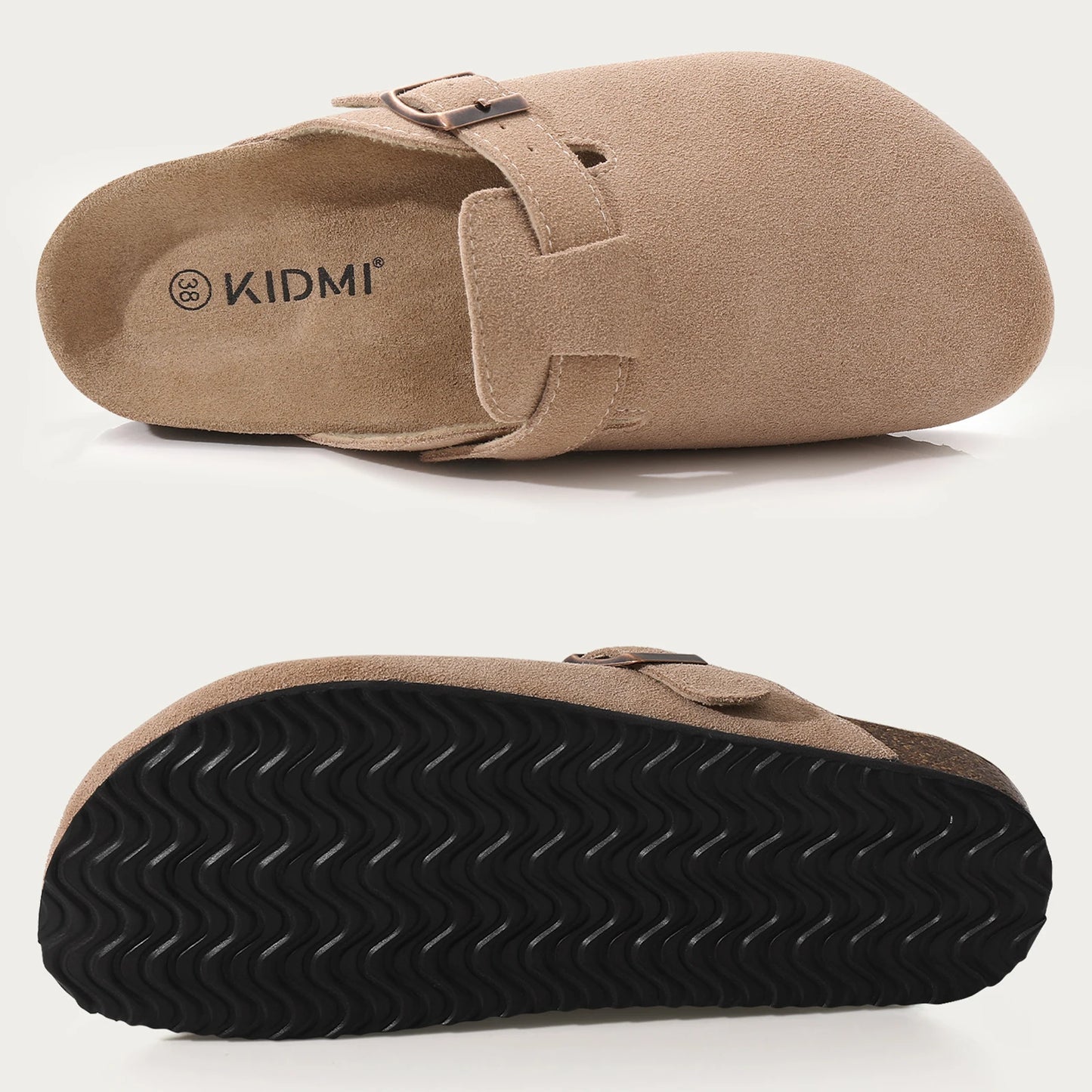 Women Cork Suede Clogs With Arch Support And Antislip Outdoor Comfort