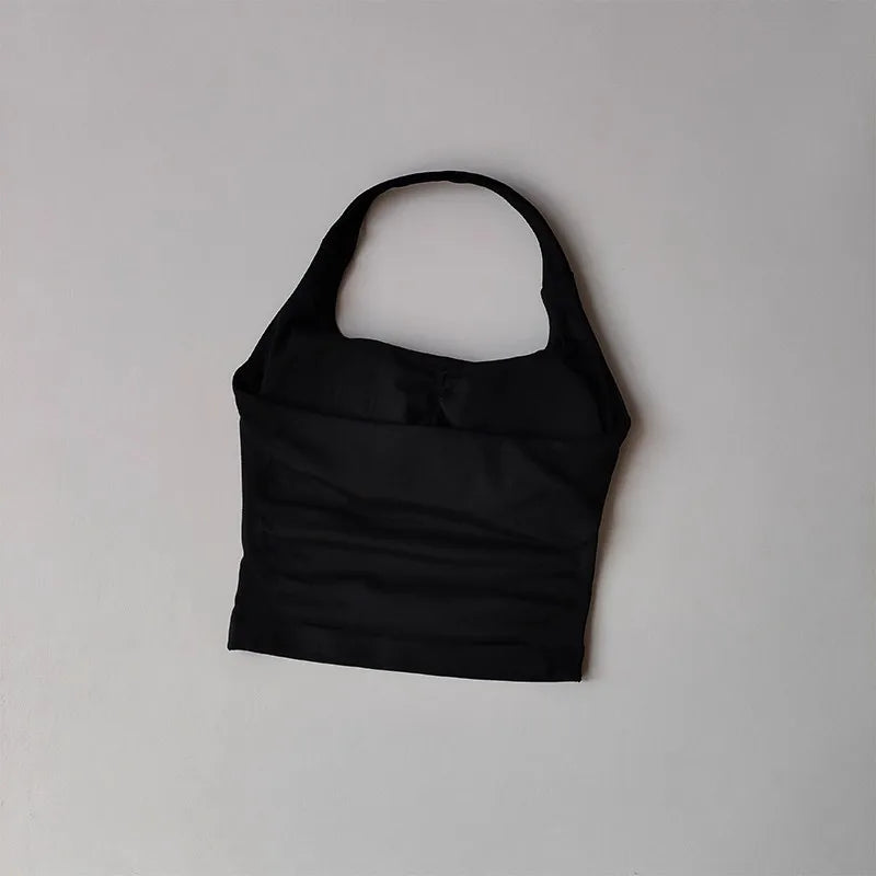 Halter Yoga Sports Vest With Shockproof Support For Fitness Training Activities