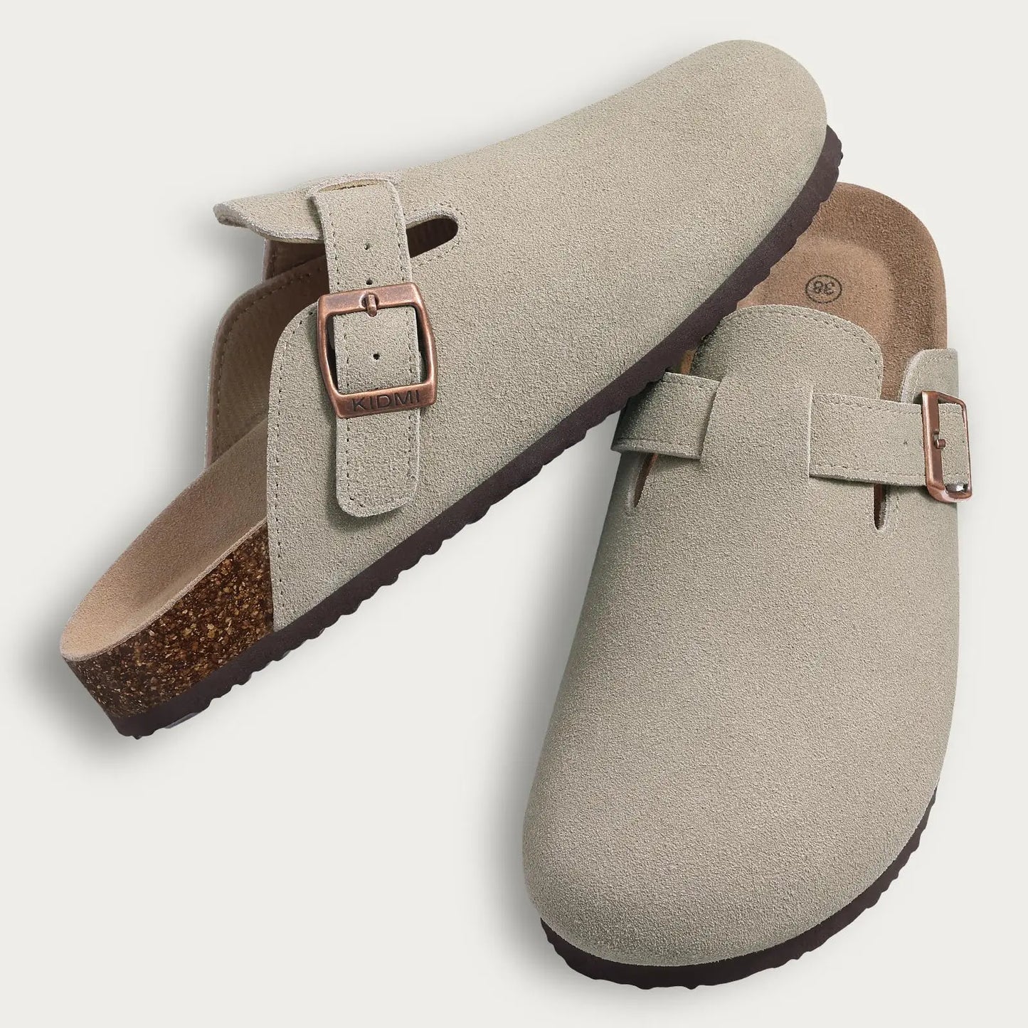 Women Cork Suede Clogs With Arch Support And Antislip Outdoor Comfort