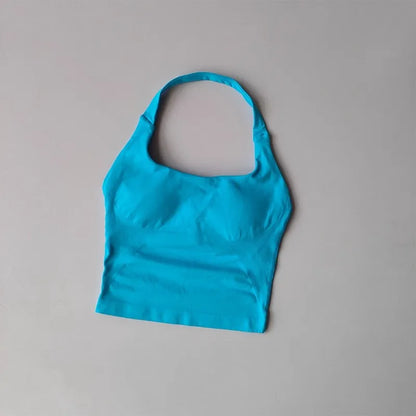Halter Yoga Sports Vest With Shockproof Support For Fitness Training Activities