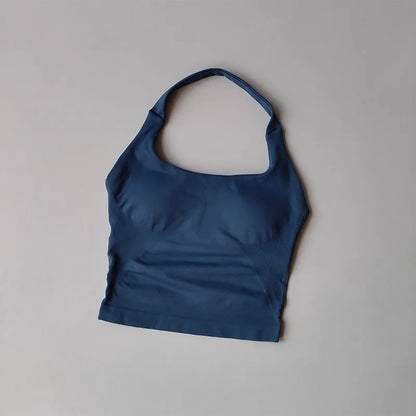 Halter Yoga Sports Vest With Shockproof Support For Fitness Training Activities