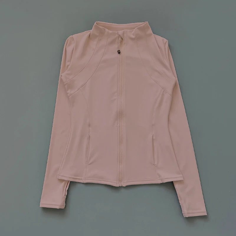 Women Yoga Windbreaker Sports Jacket With Long Sleeve Workout Comfort Design