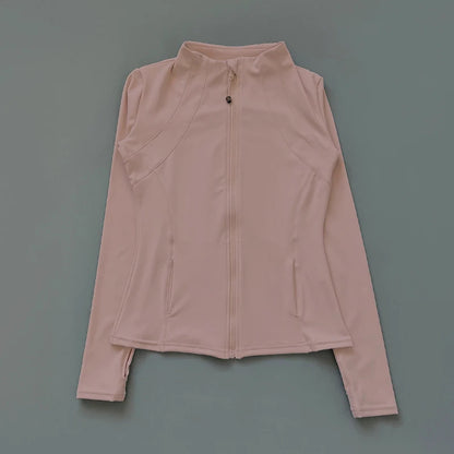 Women Yoga Windbreaker Sports Jacket With Long Sleeve Workout Comfort Design
