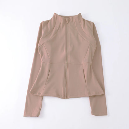 Women Yoga Windbreaker Sports Jacket With Long Sleeve Workout Comfort Design