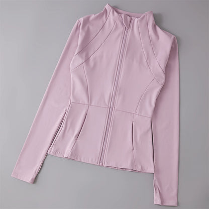 Women Yoga Windbreaker Sports Jacket With Long Sleeve Workout Comfort Design