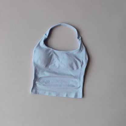 Halter Yoga Sports Vest With Shockproof Support For Fitness Training Activities