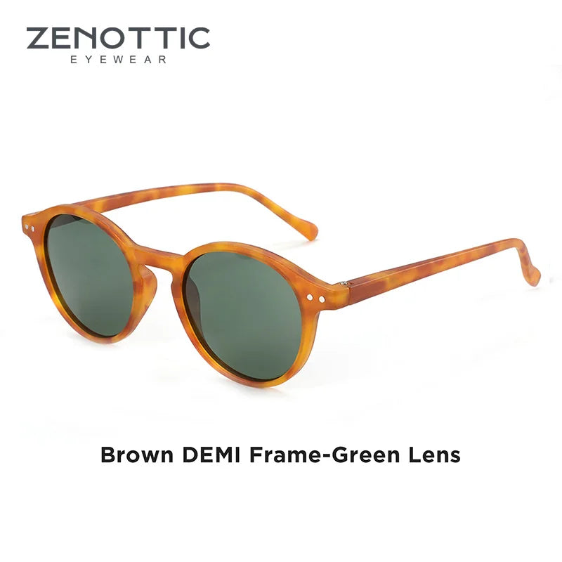 Retro Round Polarized Sunglasses With UV400 Vintage Fashion Style Design Features