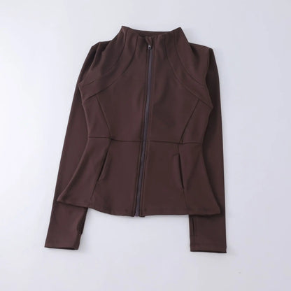Women Yoga Windbreaker Sports Jacket With Long Sleeve Workout Comfort Design