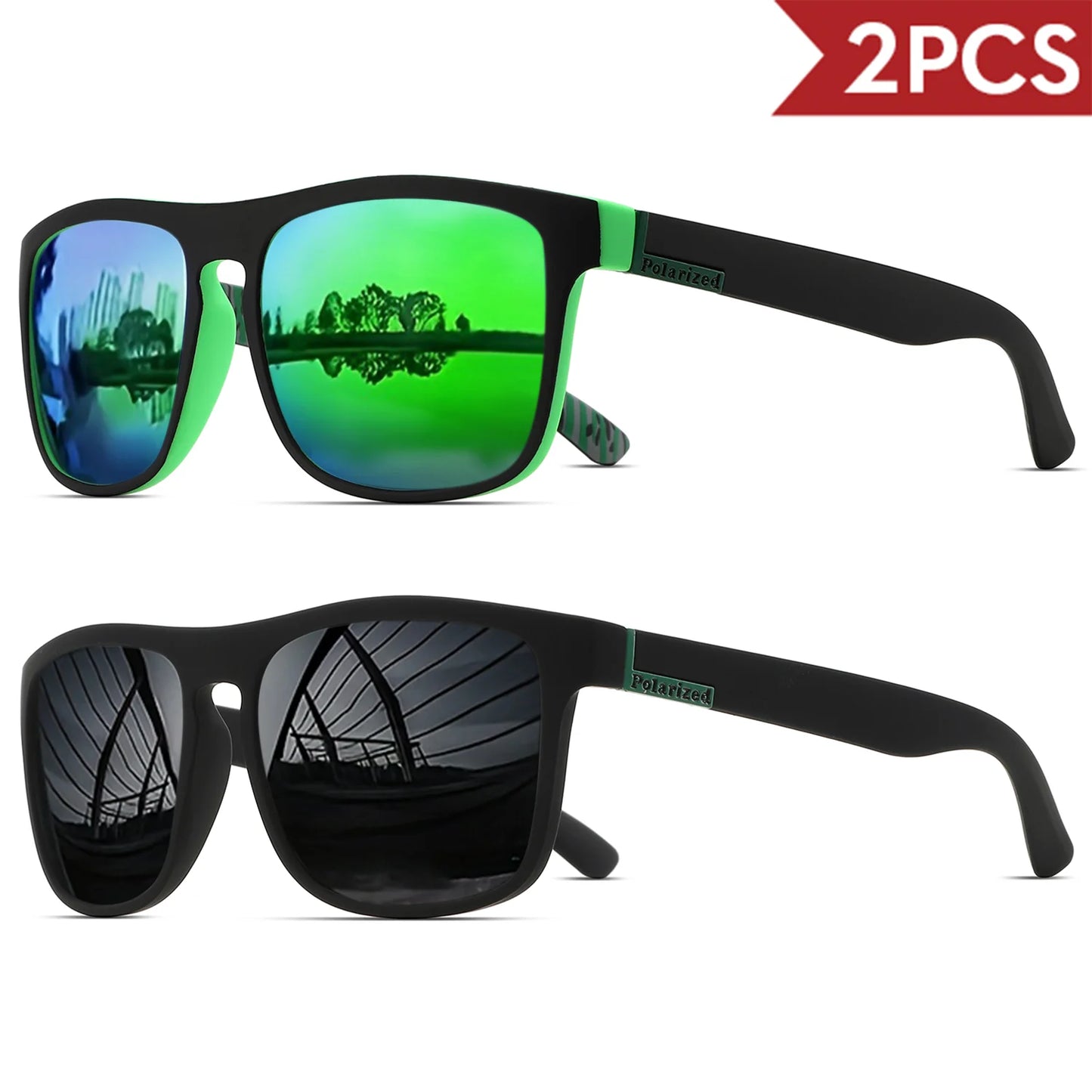 Polarized Sports Sunglasses With UV400 Lightweight Frame For Outdoor Activities