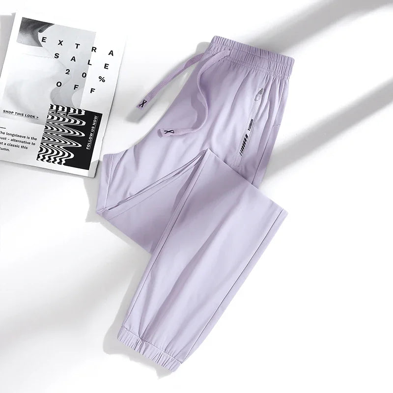 Quick Dry Breathable Ice Silk Pants For Casual Sports And Comfort