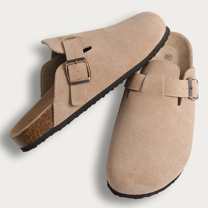 Women Cork Suede Clogs With Arch Support And Antislip Outdoor Comfort