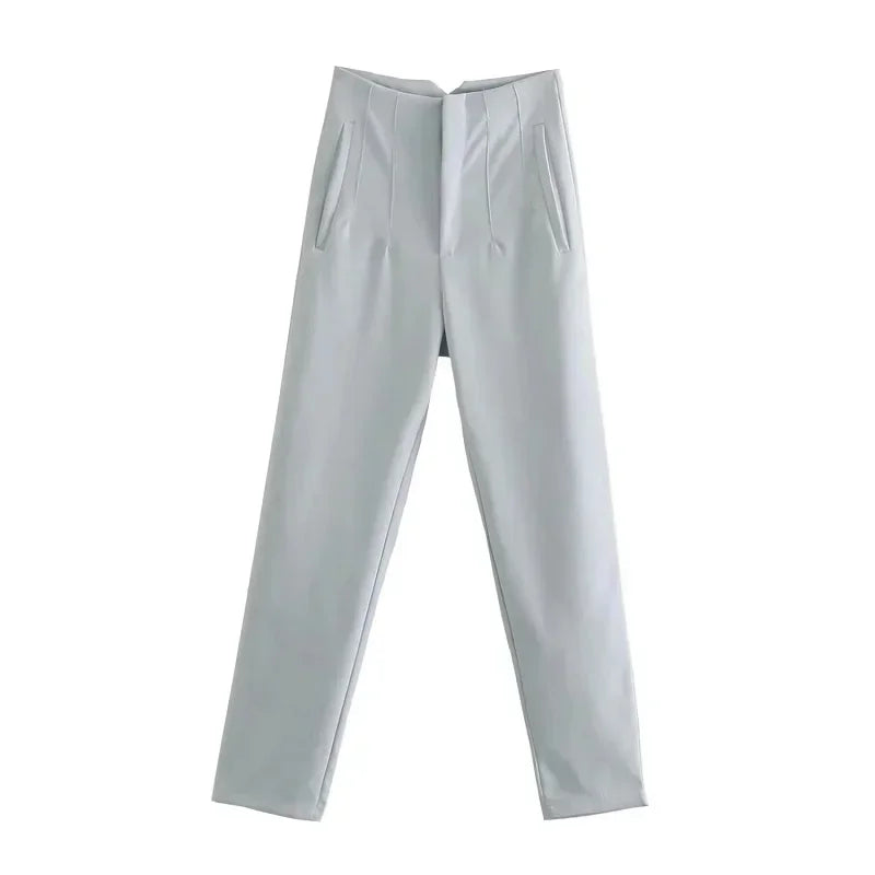 Women's High Waist Office Pants With Formal Pencil Trouser Fashion Style