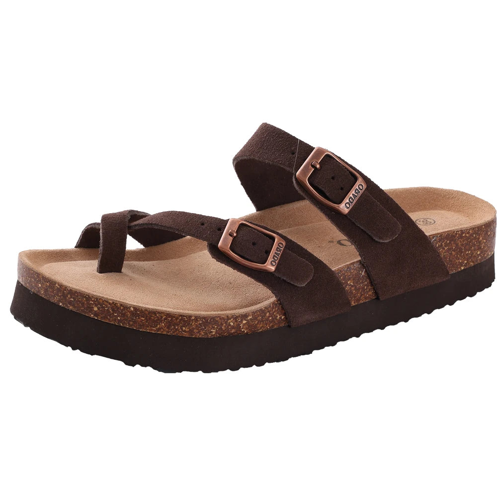 Women Cork Suede Clogs With Arch Support And Antislip Outdoor Comfort