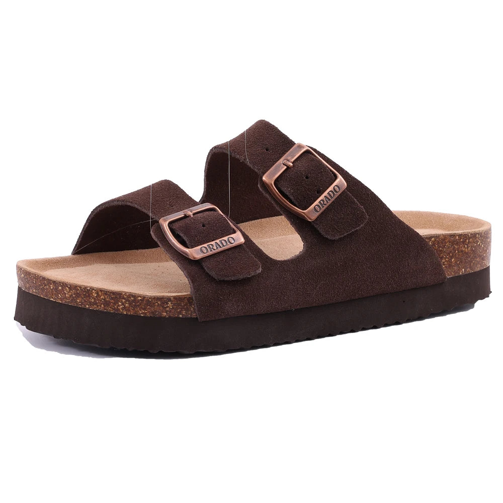 Women Cork Suede Clogs With Arch Support And Antislip Outdoor Comfort