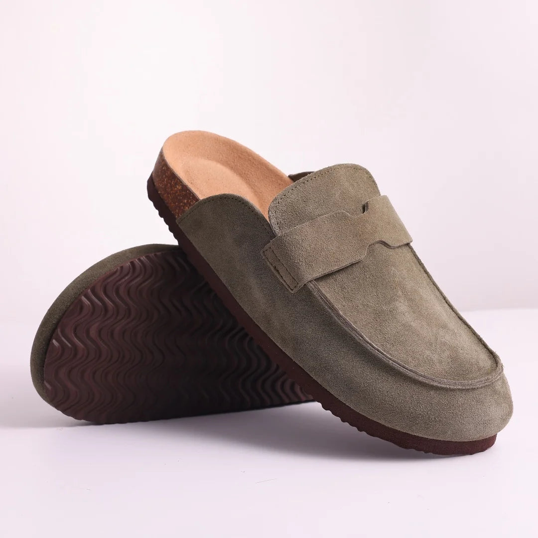 Women Cork Suede Clogs With Arch Support And Antislip Outdoor Comfort
