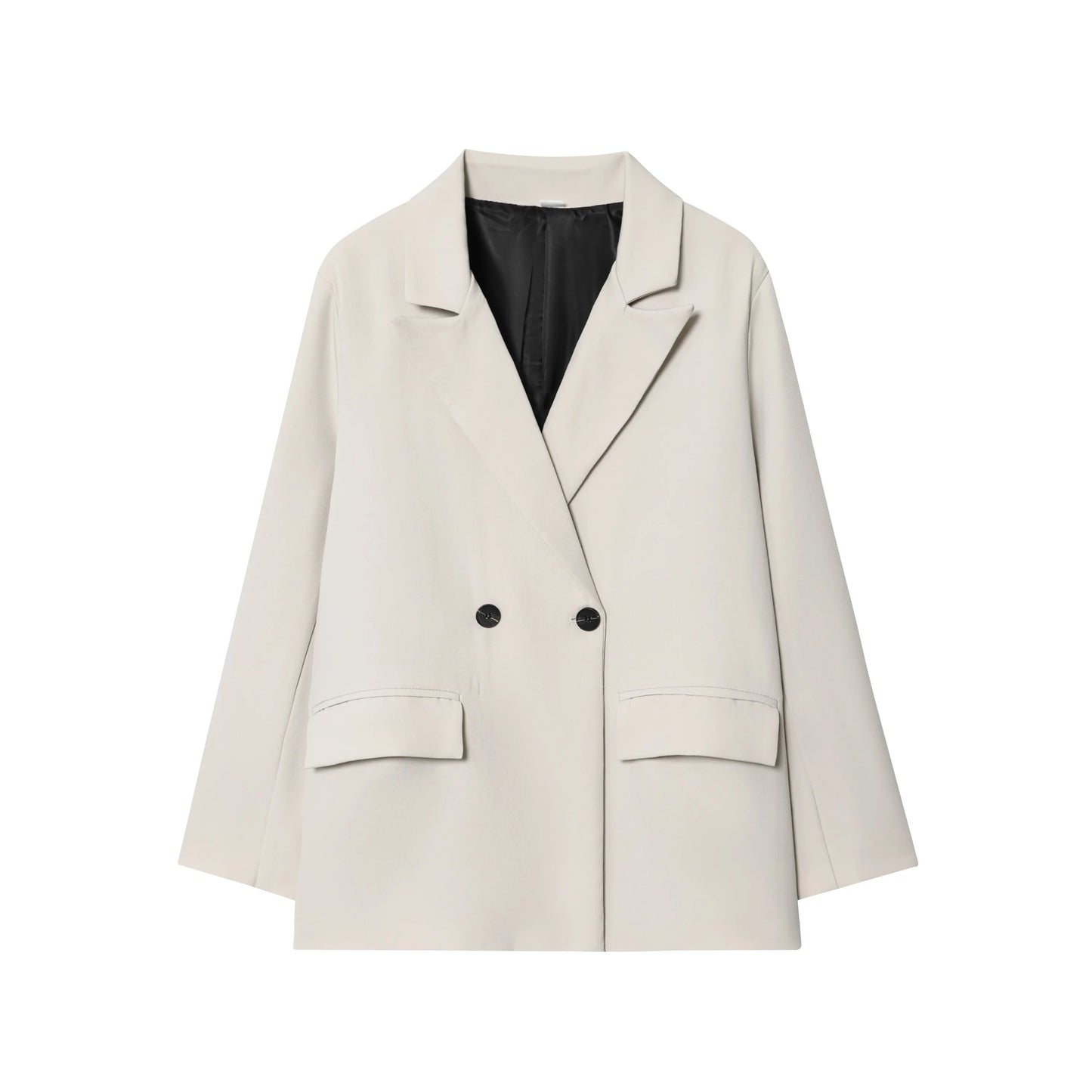 Women's Double Breasted Blazer With Elegant Minimalist Office Fashion Style Design