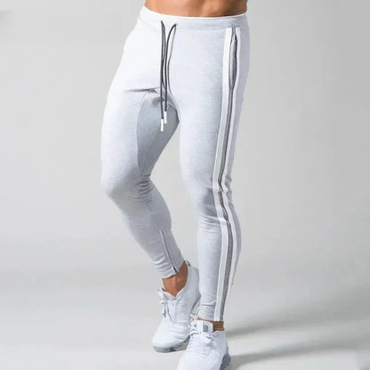 Mens Striped Jogger Sweatpants For Fitness Running