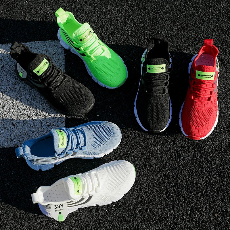 Mens Breathable Lightweight Sports Sneakers For Running Walking And Outdoor Activities