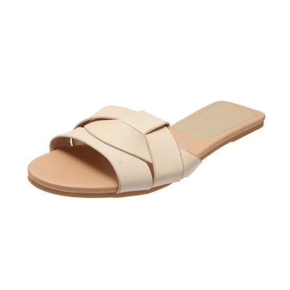 Women's Summer Fashion Slippers With Solid Color Comfortable Stylish Design Features