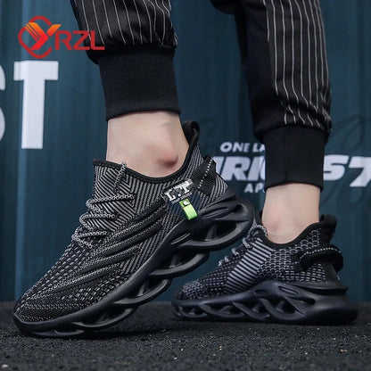 Breathable Mesh Running Sneakers With Shock Absorption For Outdoor Sports Activities