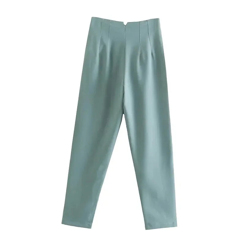 Women's High Waist Office Pants With Formal Pencil Trouser Fashion Style