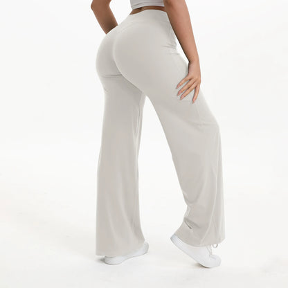 SoftMotion Straight Leg Yoga Pants With Mid Waist Comfortable Sportswear Design
