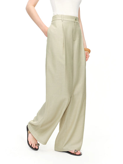 Women's Vintage Vest And Wide Leg Trousers Two Piece Fashion Set