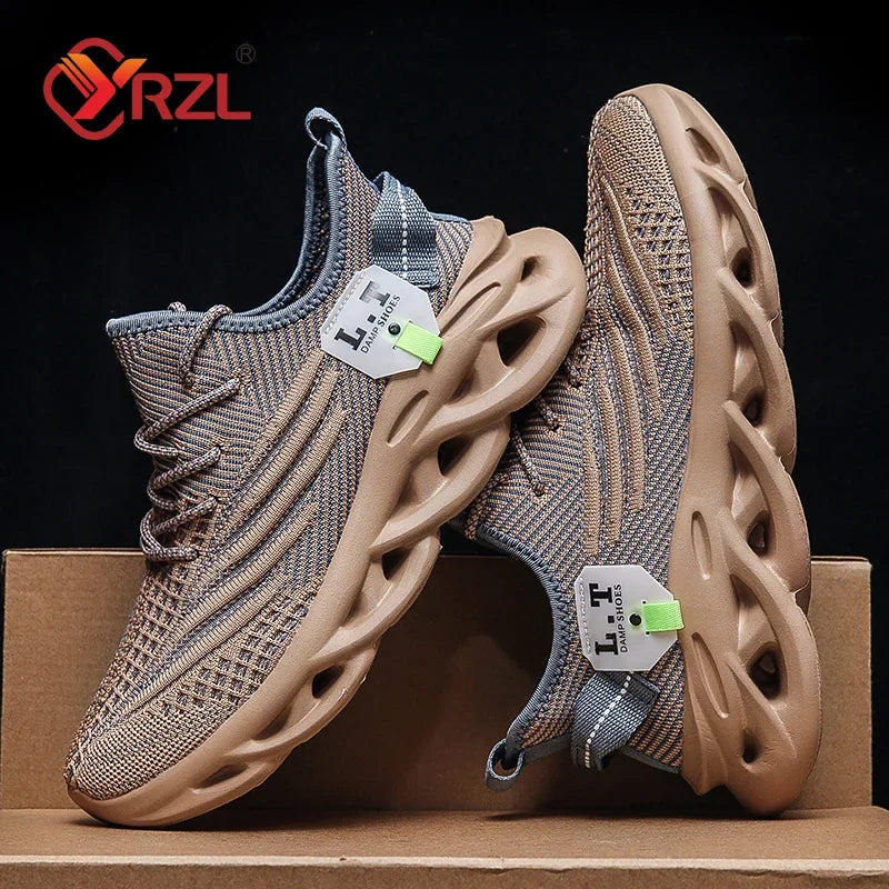 Breathable Mesh Running Sneakers With Shock Absorption For Outdoor Sports Activities