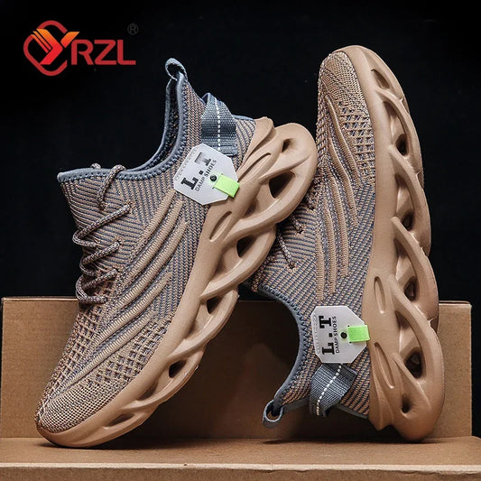Breathable Mesh Running Sneakers With Shock Absorption For Outdoor Sports Activities
