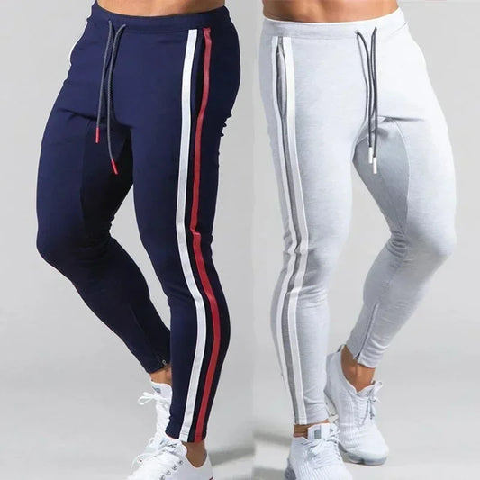 Mens Striped Jogger Sweatpants For Fitness Running