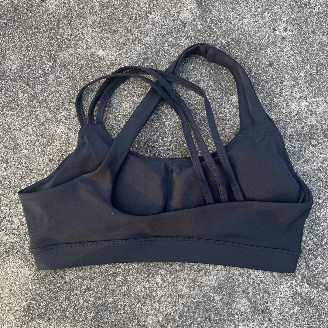 Women Cross Back Sports Bra With Chest Pad For Yoga Training