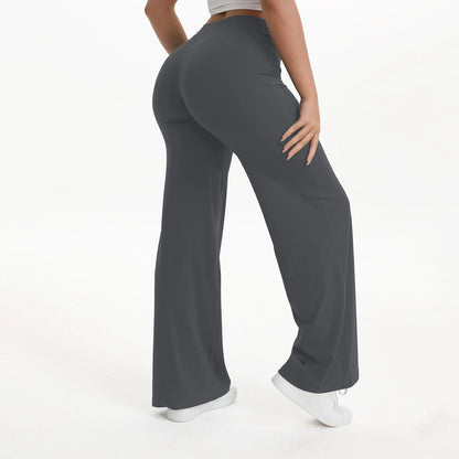 SoftMotion Straight Leg Yoga Pants With Mid Waist Comfortable Sportswear Design