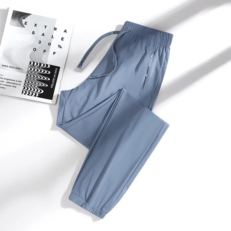 Quick Dry Breathable Ice Silk Pants For Casual Sports And Comfort