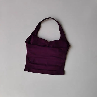 Halter Yoga Sports Vest With Shockproof Support For Fitness Training Activities