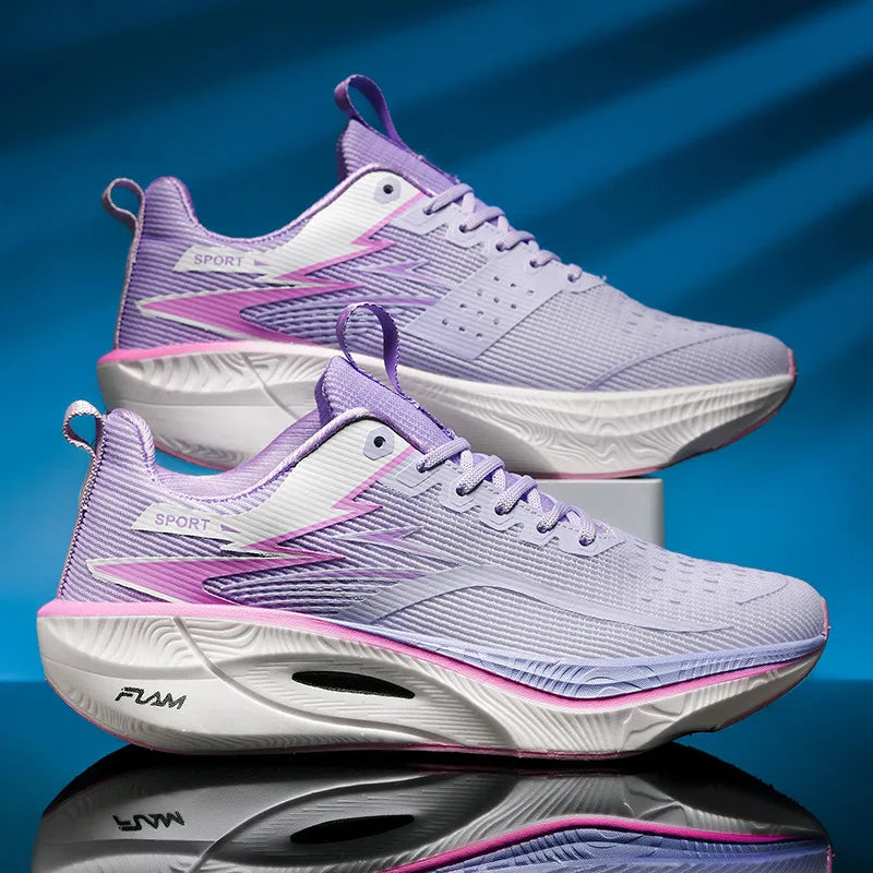 Breathable Lightweight Marathon Running Shoes With Air Cushion And Carbon Support