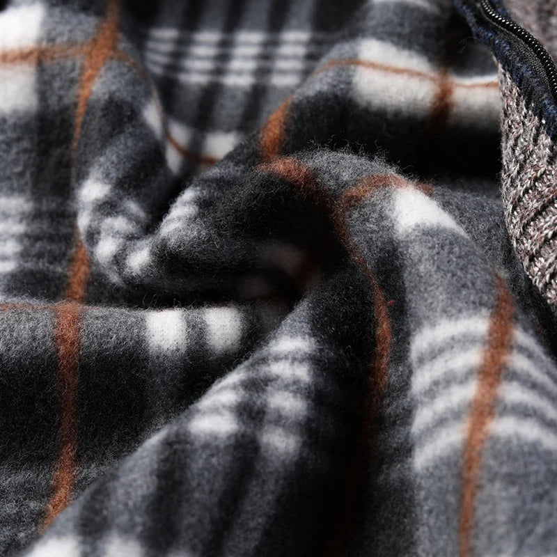 Mens Fleece Cardigan Jacket With Full Zip Warm Winter Fashion Style