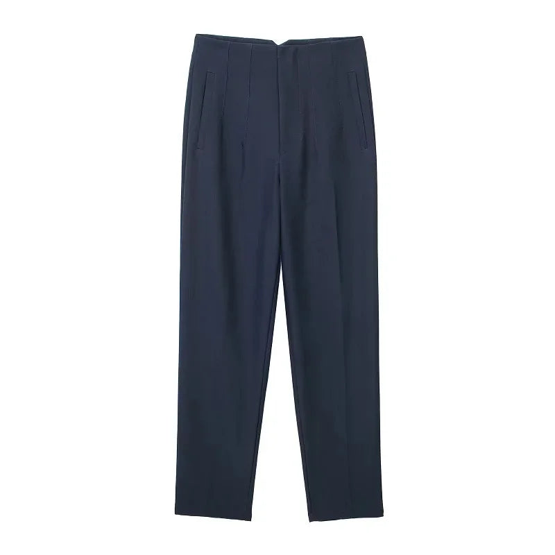 Women's High Waist Formal Pants With Elegant Office Fashion Style Design