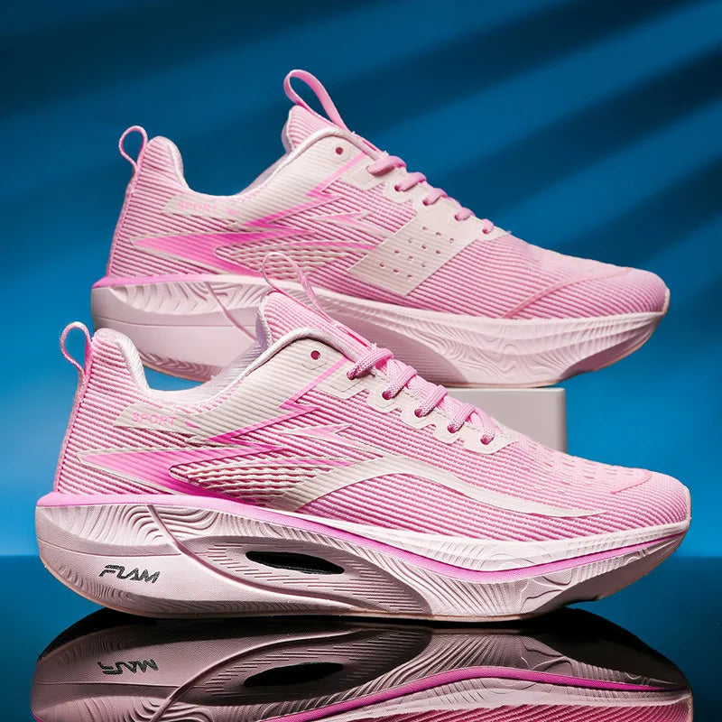 Breathable Lightweight Marathon Running Shoes With Air Cushion And Carbon Support